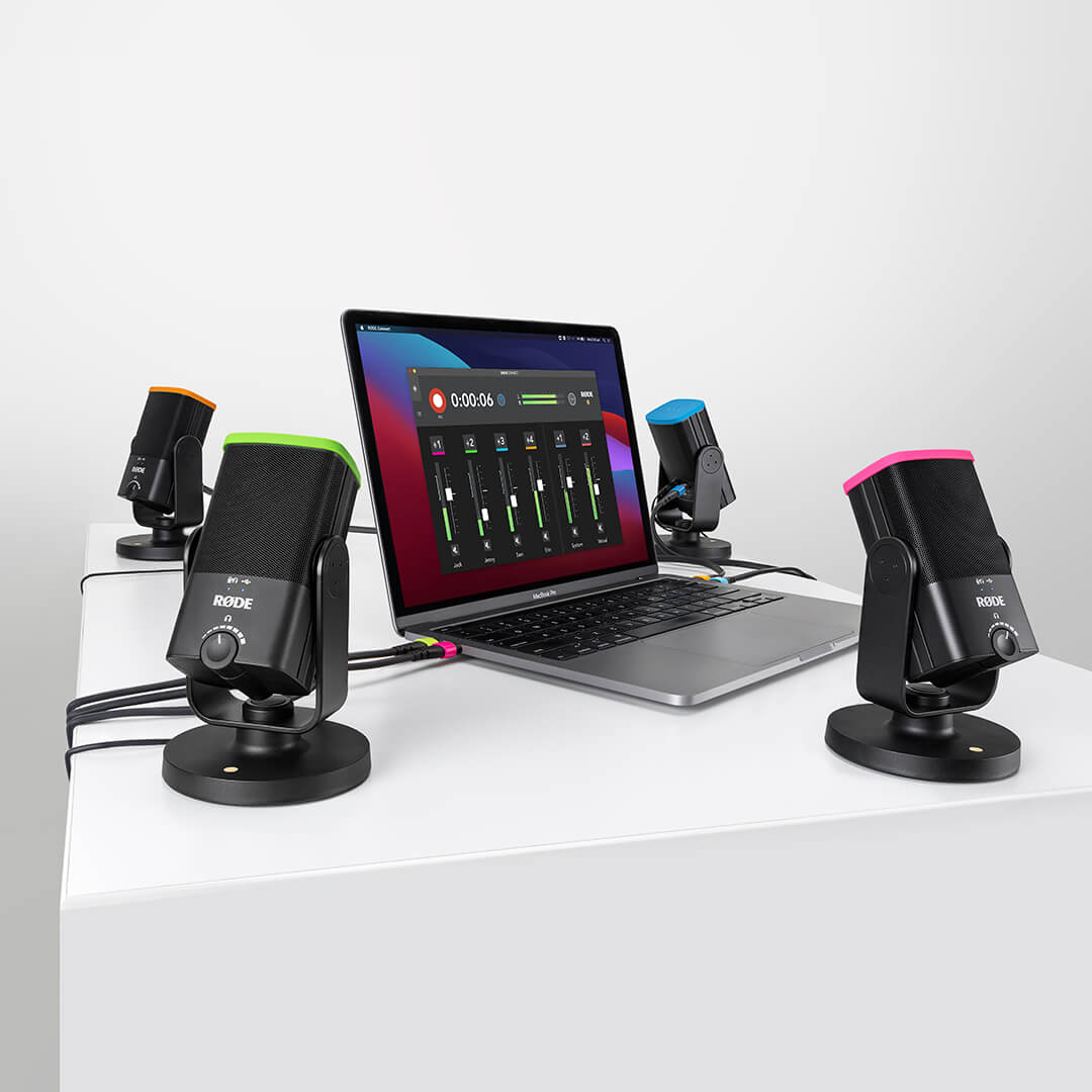 Laptop with four microphones and colors