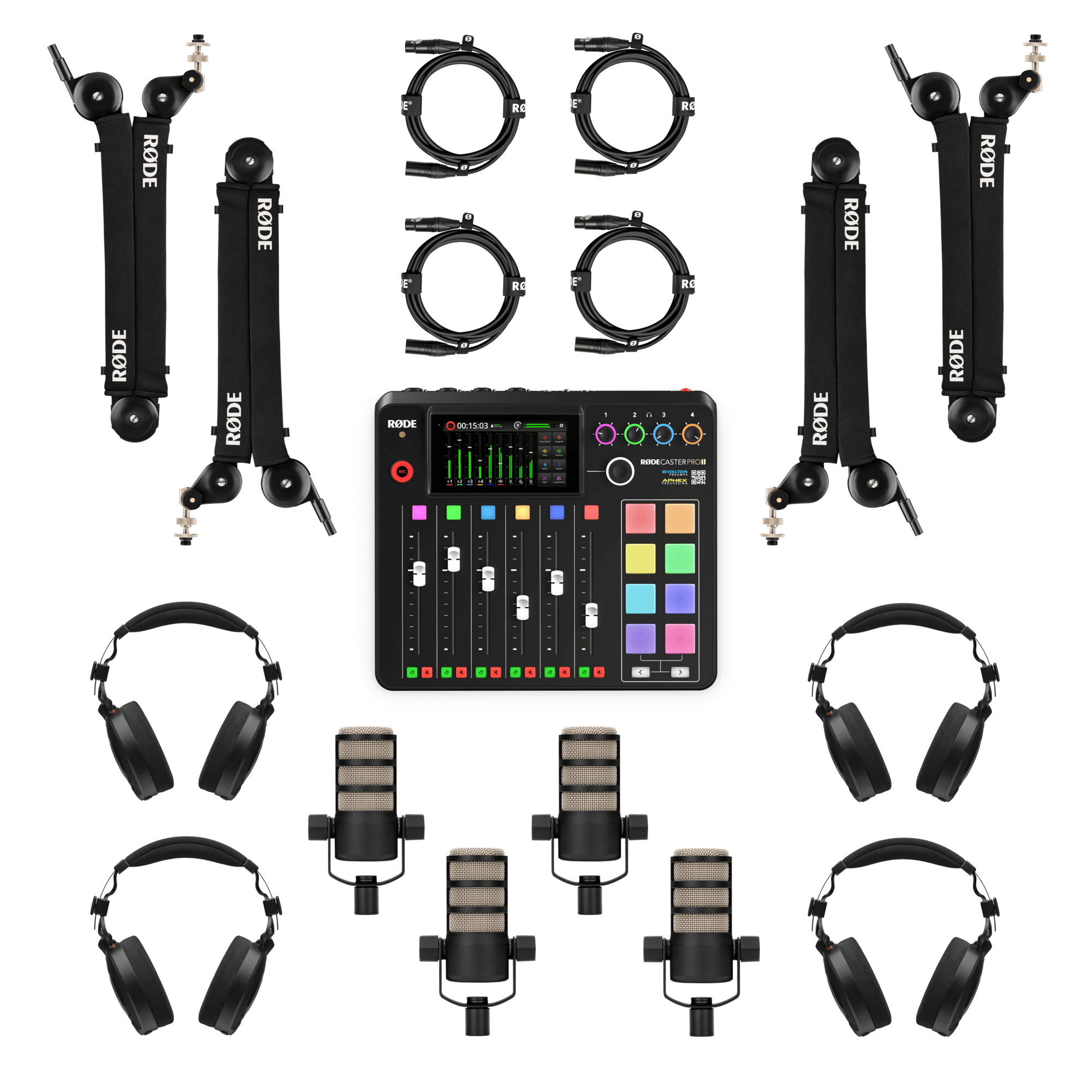 Ultimate Podcast Kit | Four-Person Podcasting Kit | RDE (US)