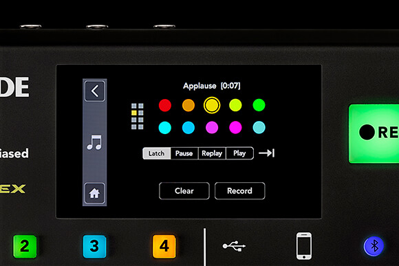 rodecaster pro settings screen for sound pad with modes displayed and customisable options