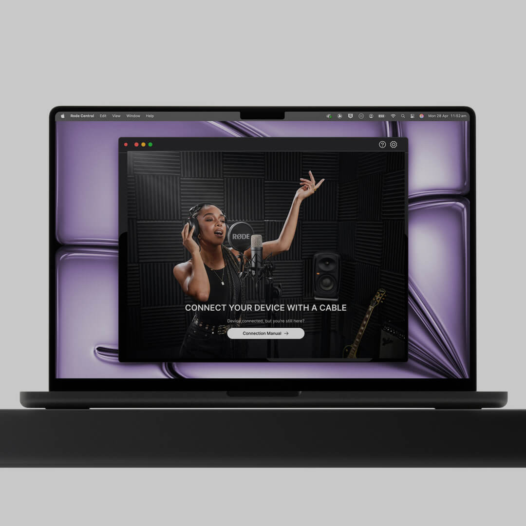 RØDE Central on MacBook