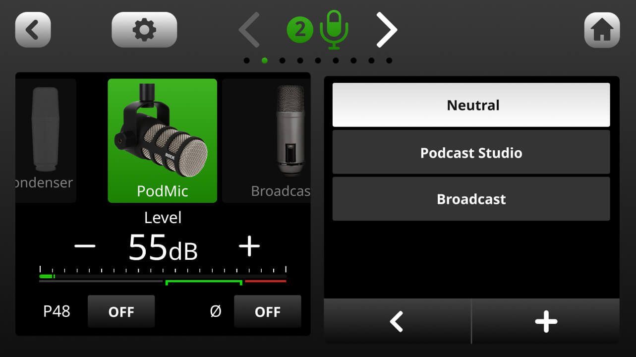 RØDECaster Pro II microphone presets