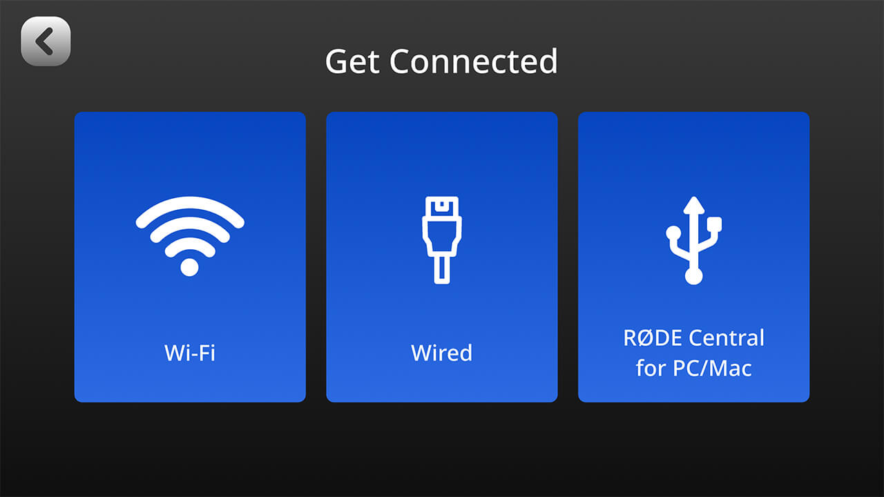 RØDECaster Duo Get Connected screen