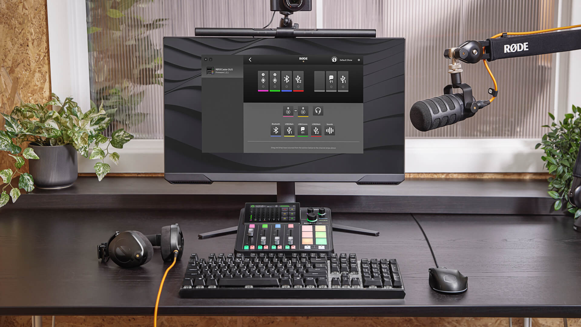 RØDECaster Duo connected to RØDE Central