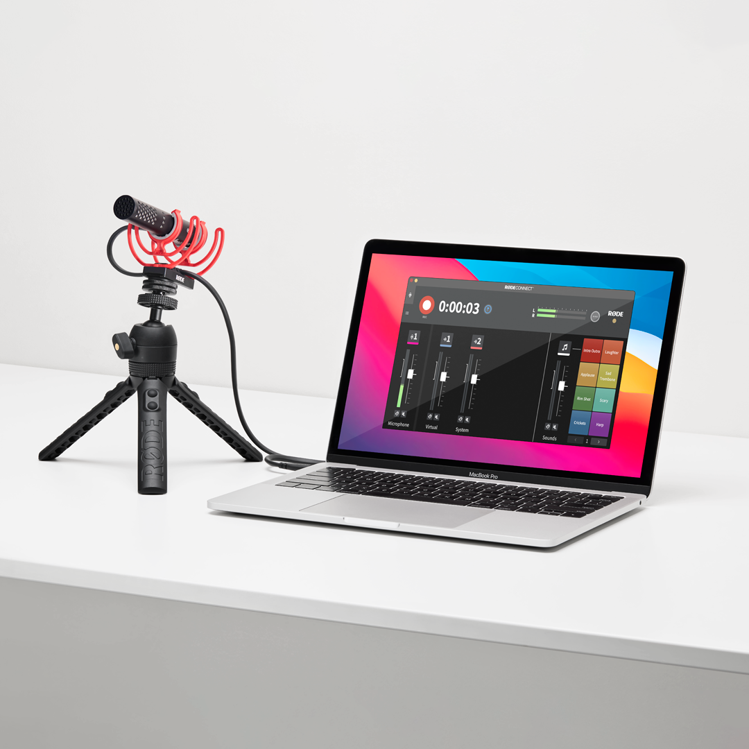 AI-Micro connected to computer using RØDE Connect