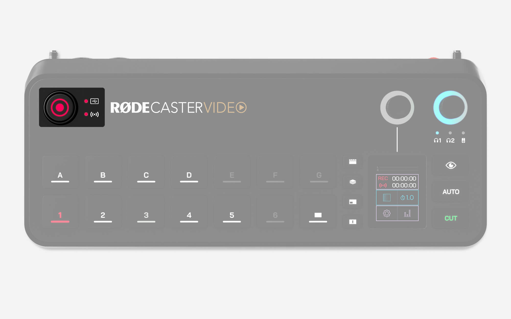 RØDECaster Video record button