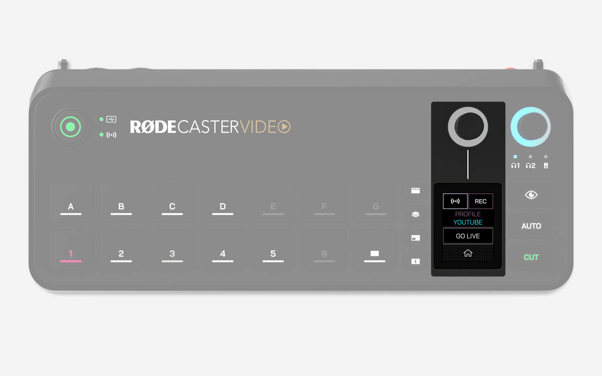 RØDECaster Video stream page interface