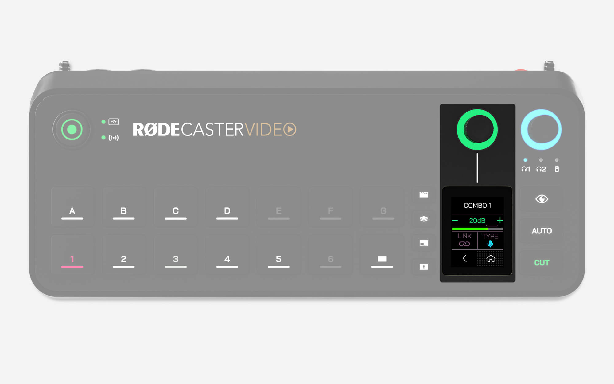 RØDECaster Video audio mixer page